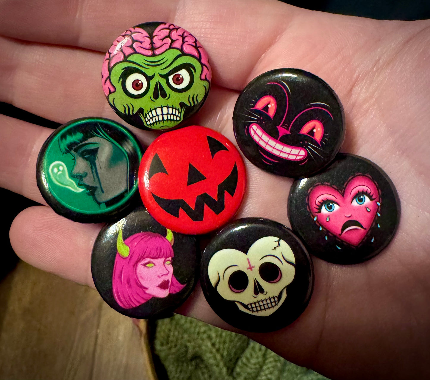 Set of Seven Buttons