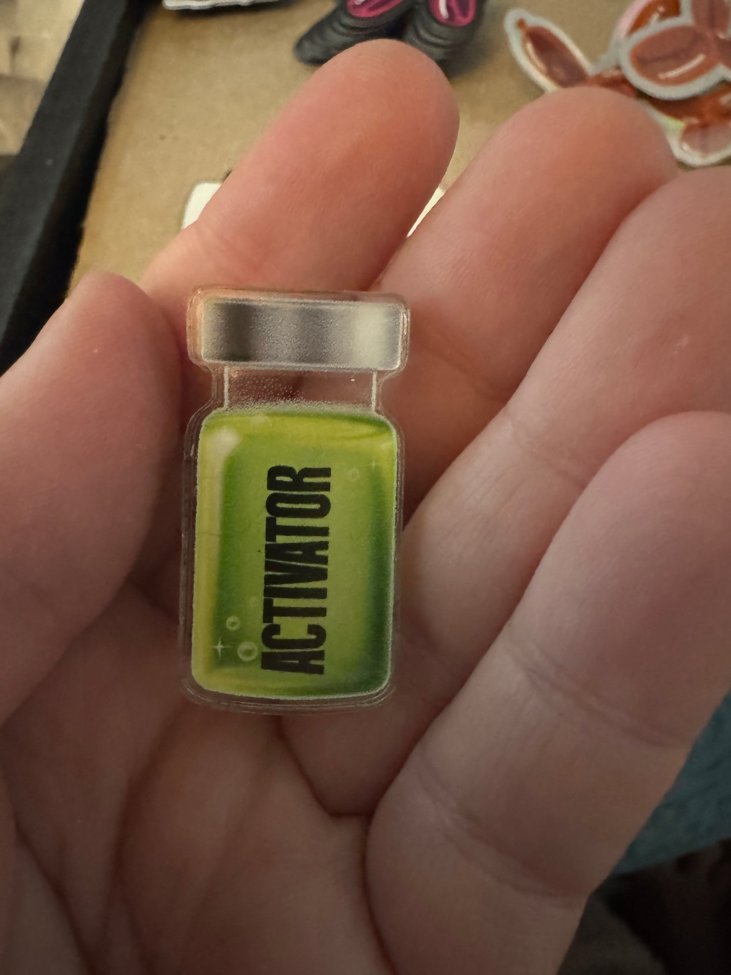 Activator acrylic pin