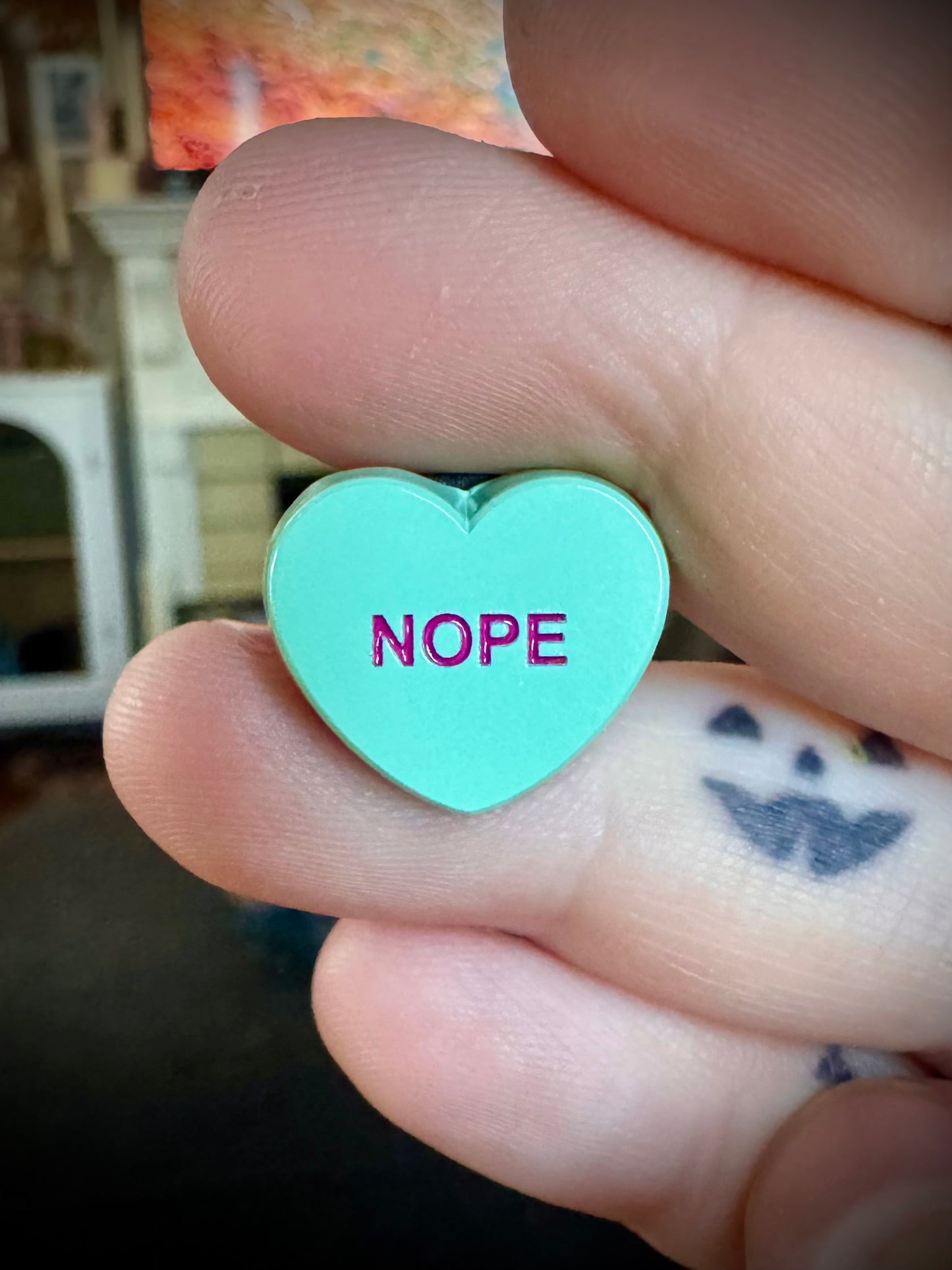 Nope Heart Enamel Pin